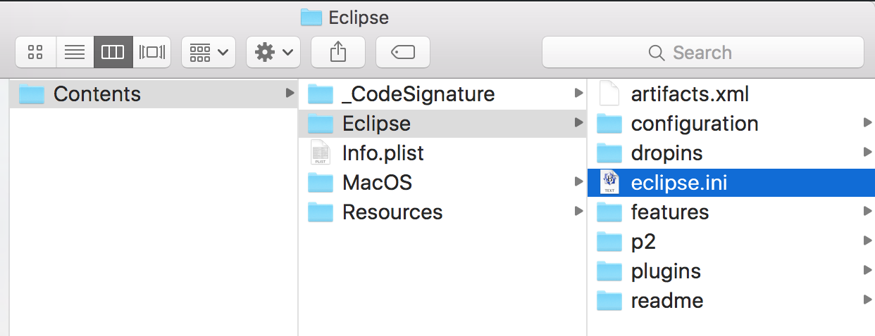 increase memory for eclipse mac